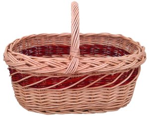 KOSZ NA MAŁE ZAKUPY, PREZENT (z czerwonym)