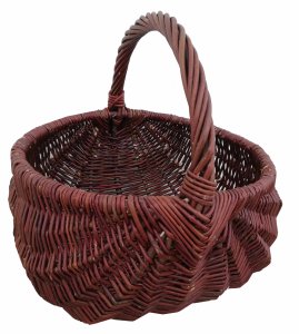 Kosz wiklinowy opałka, kobiałka, kształt okrągły, 40 cm