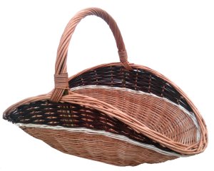 Kosz na drewno, kosz kominkowy (z ecru) 57 cm