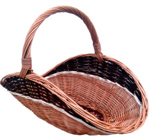 Kosz na drewno, kosz kominkowy (z ecru) 66 cm 