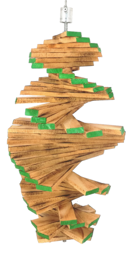 świderek kręciołek ozdoba z drewna drewniana zielona.png