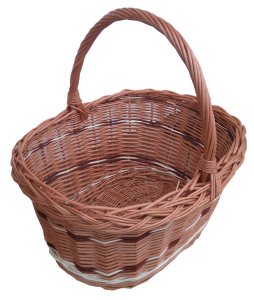 Kosz wiklinowy na drewno, duże zakupy (49 cm)