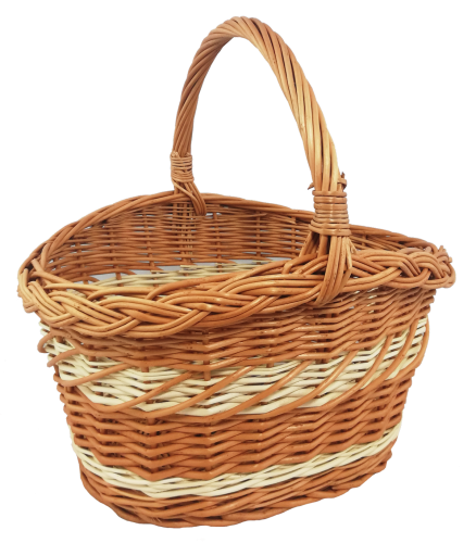 kosz wiklinowy na zakupy grzyby zakupowy z pasem ecru wysoki.png