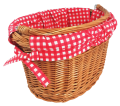 kosz rowerowy z wikliny wiklinowy naturalny obszycie czerwone w kratkę 2.png