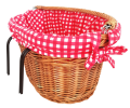 kosz rowerowy z wikliny wiklinowy naturalny obszycie czerwone w kratkę.png