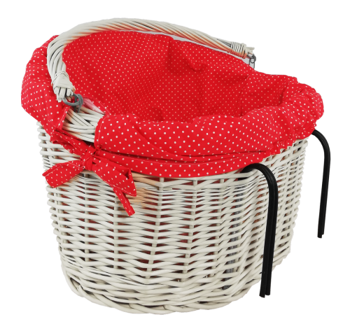kosz wiklinowy rowerowy na rower z wikliny z garbem ecru z obszyciem czerwonym.png