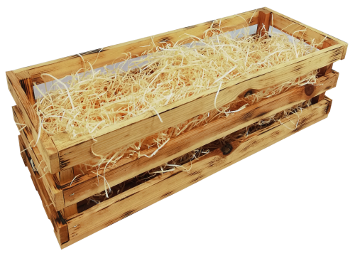 prostokątna skrzynka drewniana na prezent wino naturalna z wełną drzewną sosnową.png