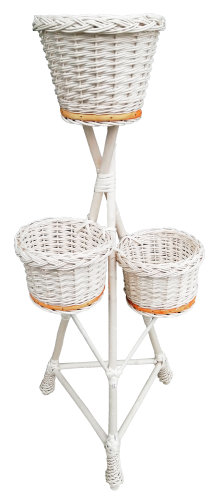 kwietnik wiklinowy stojak na kwiaty 3 doniczki pełny wyplot ecru z kolorem.png