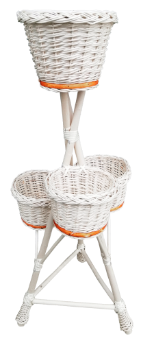 kwietnik wiklinowy stojak na kwiaty 4 doniczki pełny wyplot ecru z kolorem.png