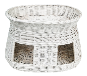 Buda/domek dla kota lub psa, duża, dwa wejścia, kolor ecru