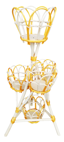 kwietnik wiklinowy z wikliny stojak 5 doniczek ecru z kolorem.png