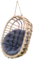 huśtawka wiklinowa z poduszką czarno szarą wiklinowy market.png
