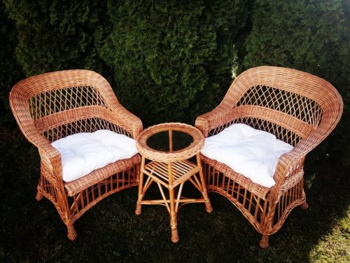 zestaw mebli wiklinowych dwa fotele ażurowy +poduszka stolik 40 cm blat szklany.jpg