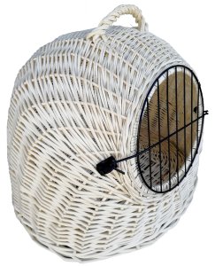 TRANSPORTER Z WIKLINY, BUDA, KLATKA DLA PSA/KOTA ("2" - 51 cm), ecru