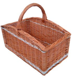 Kosz wiklinowy kominkowy na drewno, skrzynka (49 cm)