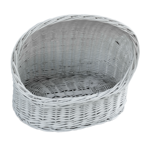 Buda, Domek, Budka wiklinowa, koszyk, legowisko z wikliny dla psa/kota - duże ecru