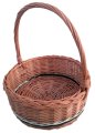 Koszyk świąteczny, wielkanocny, 26 cm - naturalny z paskiem
