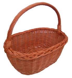 KOSZ WIKLINOWY NA ZAKUPY, GRZYBY, PIKNIK  