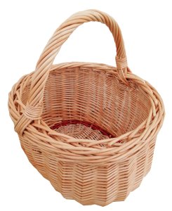 Kosz wiklinowy na zakupy, grzyby (mały) 31 cm kolor