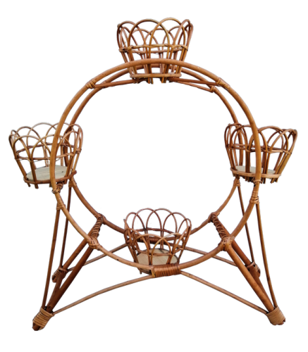 kwietnik wiklinowy stojak na kwiaty cztery doniczki.png