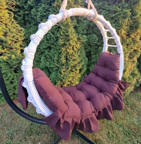 huśtawka hamak biała wiklinowa okragła 100 cm + poduszka brąz iwarpol wiklinowy-market.jpg