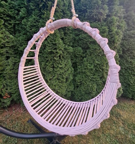 Hamak Wiklinowy huśtawka różowa iwarpol Wiklinowy Market.jpg