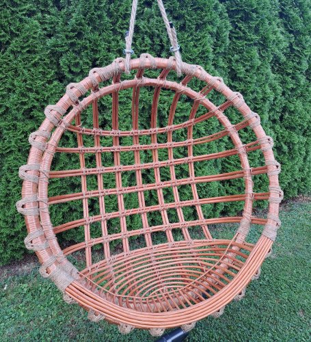 Huśtawka Wiklinowa, Fotel Wiszący Naturalny OKRĄGŁY Iwarpol Wiklinowy Market.jpg