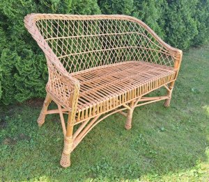 DŁUGA Sofa wiklinowa Regan, Ławka, fotel, kanapa, DŁUGOŚĆ 125cm 