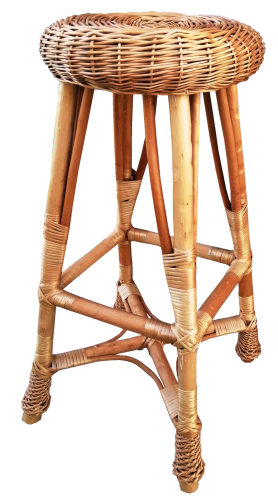 taboret wiklinowy z wikliny krzesło barowe hoker.png