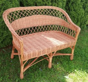 SOFA WIKLINOWA Regan z pasem, ławka 120 cm (naturalna)