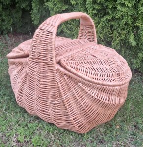 KOSZ WIKLINOWY NA PIKNIK, ZAKUPY "Indonezja Piknikowa" zamykana dł. 50 cm naturalna