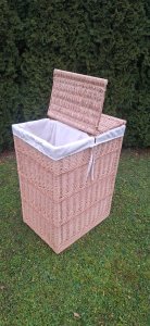 Skrzynka wiklinowa dwie komory dł 55cm wys. 70cm szer. 36 cm. 