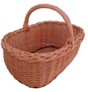 Kosz wiklinowy na małe zakupy, owoce  (typ mała bagażówka)