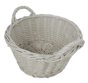 TACA, TACKA  Z WIKLINY NA PIECZYWO śred. 22 cm (dwa uchwyty) ECRU