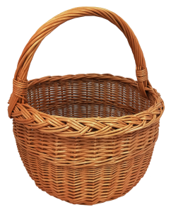 Kosz wiklinowy zakupowy, na grzyby, piknik "duże bolerko"