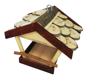 KARMNIK dla ptaków, brzozowy, z kolorem