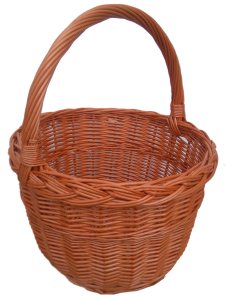 KOSZ WIKLINOWY NA ZAKUPY,  GRZYBY (TYP "WIADRO")