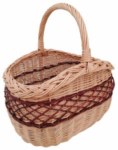 KOSZ wiklinowy NA ZAKUPY, GRZYBY  "węgier" 40 cm