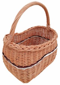 KOSZ wiklinowy NA ZAKUPY, GRZYBY , "kopecki kolor"