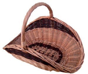 Kosz wiklinowy na drewno, kosz kominkowy (jasny) 66 cm 