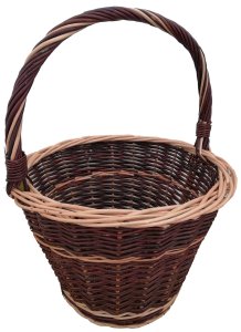 Wiaderko z wikliny, kosz wiklinowy ozdobny, h 51 cm