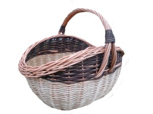 Kosz wiklinowy na drewno, kosz kominkowy,  typ INDOR (50 cm)  